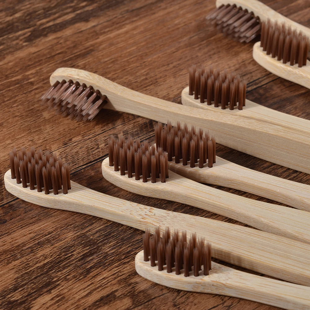 Kids Bamboo Toothbrush Set (10 Pack)