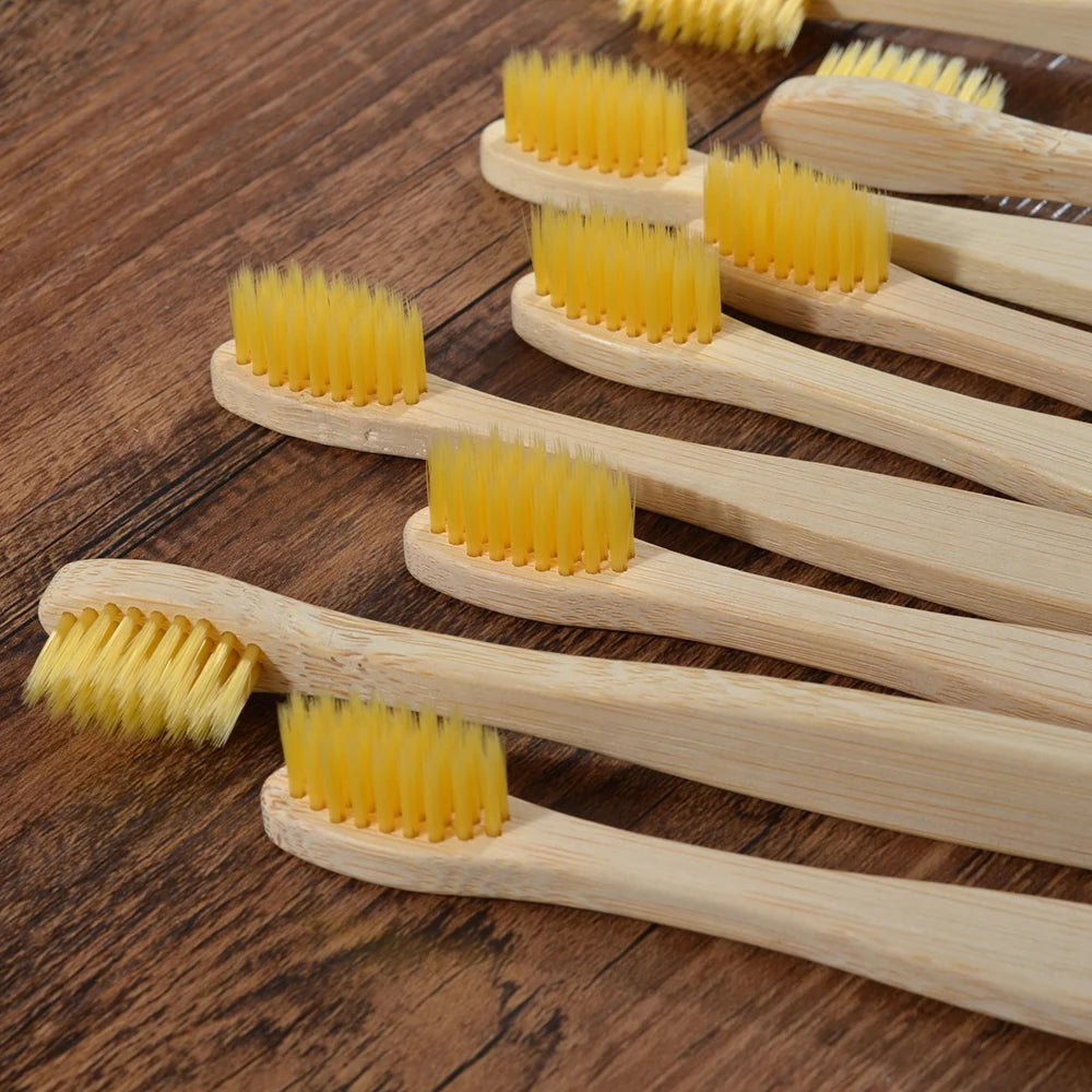 Kids Bamboo Toothbrush Set (10 Pack)