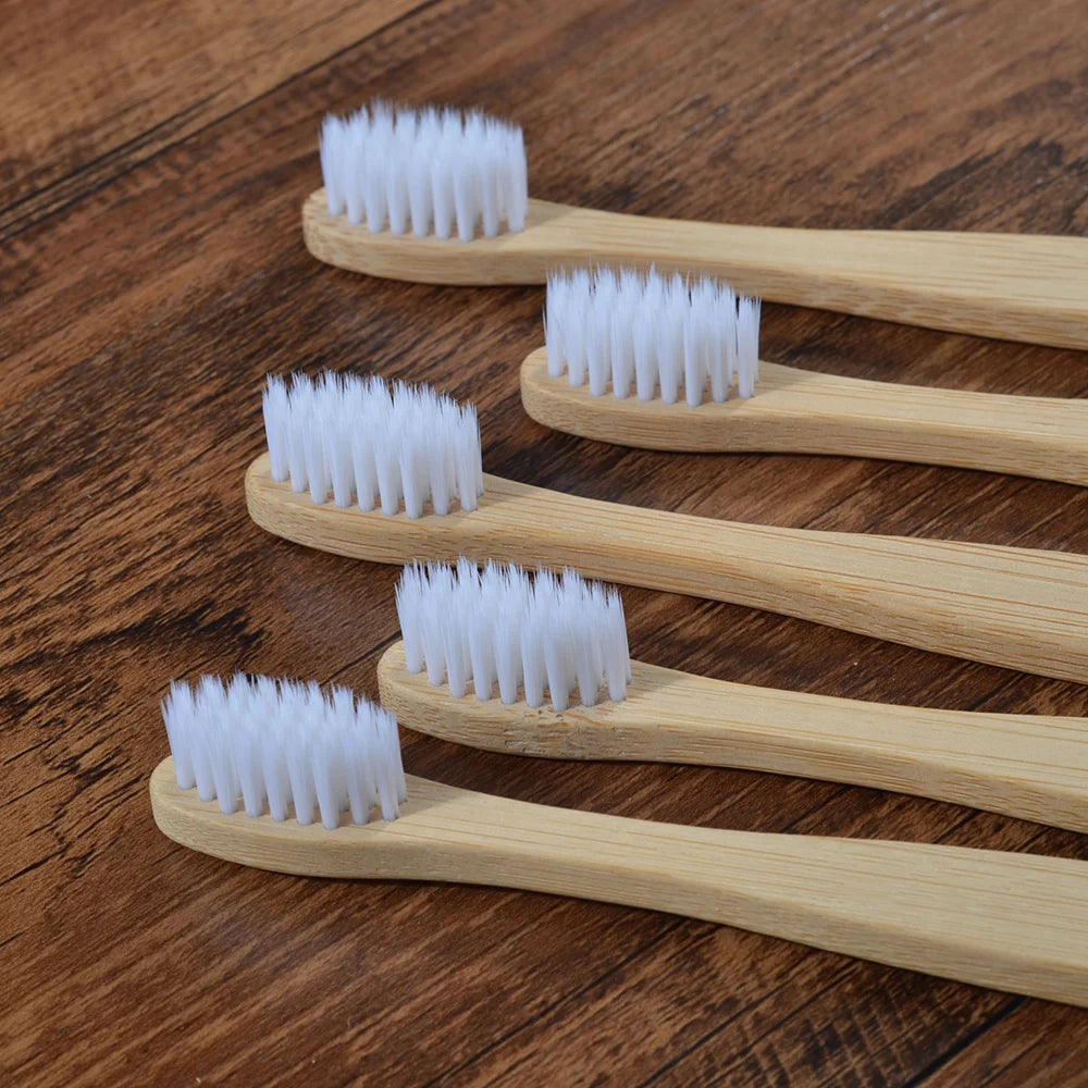 Kids Bamboo Toothbrush Set (10 Pack)