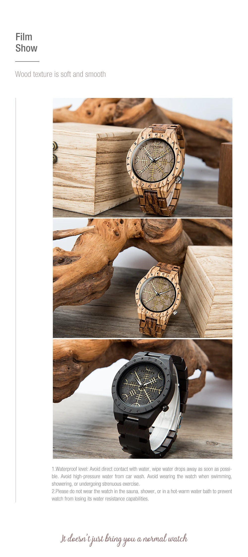 Ebony Compass Wooden Watch - BOBO BIRD