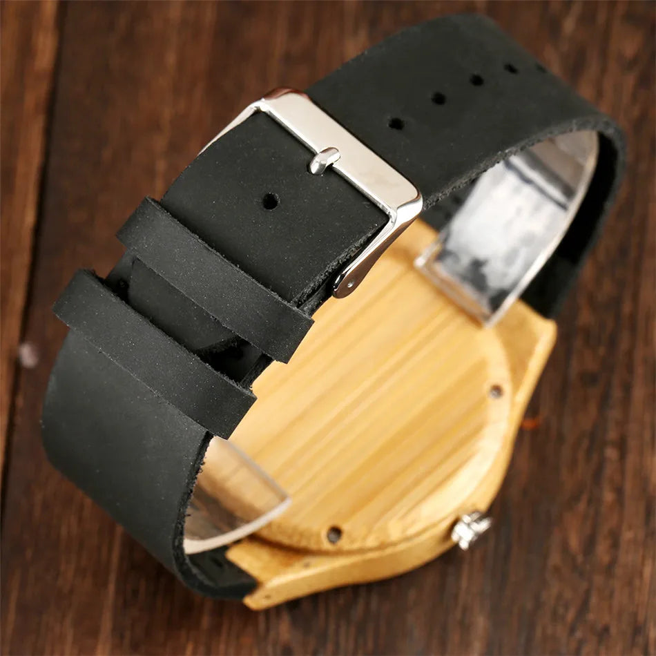 Atlas Bamboo World Map Watch