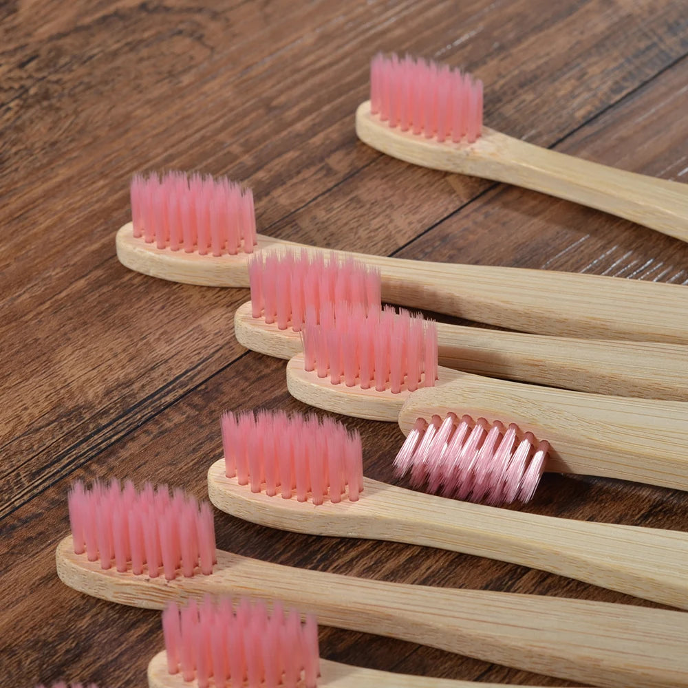 Kids Bamboo Toothbrush Set (10 Pack)