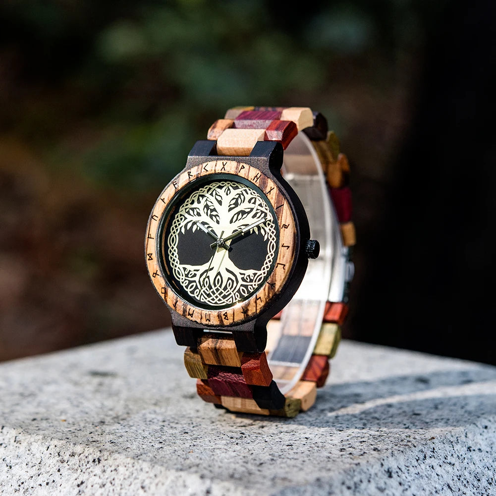 Ebony Compass Wooden Watch - BOBO BIRD