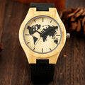 Atlas Bamboo World Map Watch