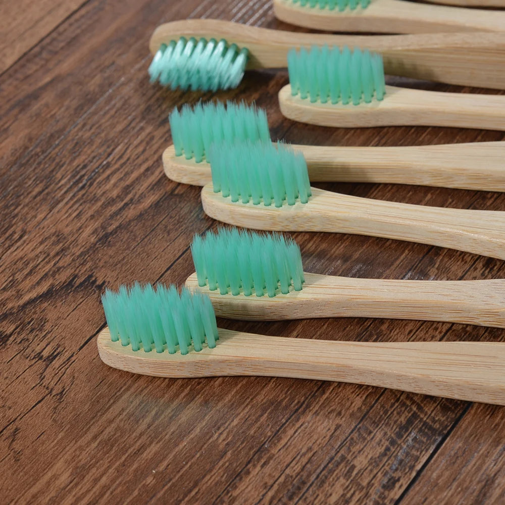 Kids Bamboo Toothbrush Set (10 Pack)