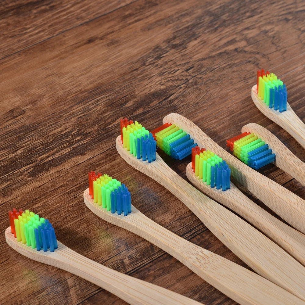 Kids Bamboo Toothbrush Set (10 Pack)