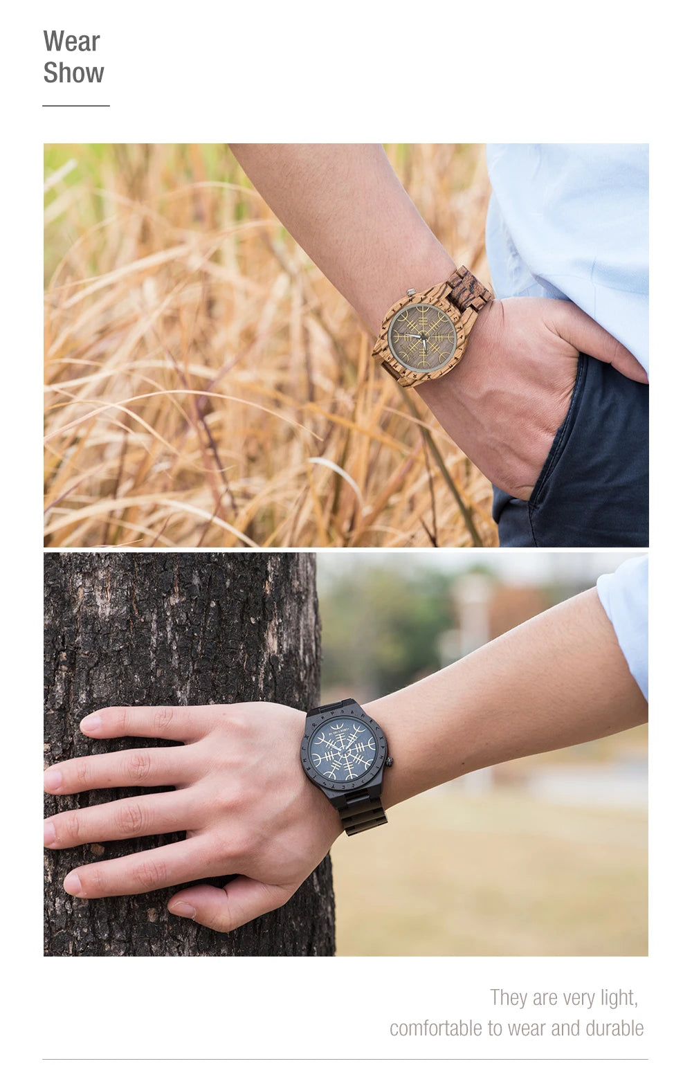 Ebony Compass Wooden Watch - BOBO BIRD