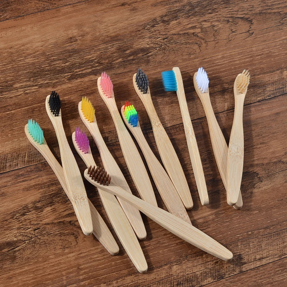Kids Bamboo Toothbrush Set (10 Pack)