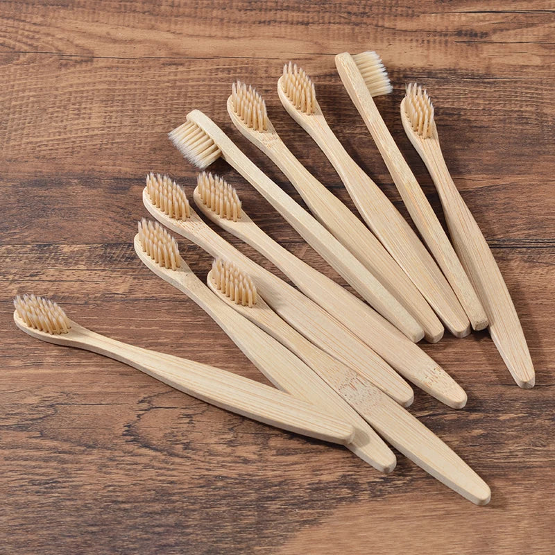 Kids Bamboo Toothbrush Set (10 Pack)