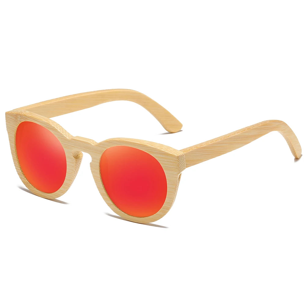 Polarized Bamboo Mirror Sunglasses