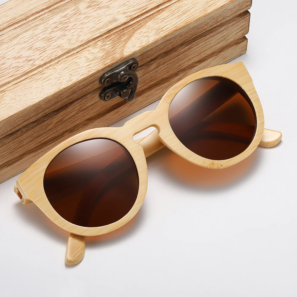 Polarized Bamboo Mirror Sunglasses