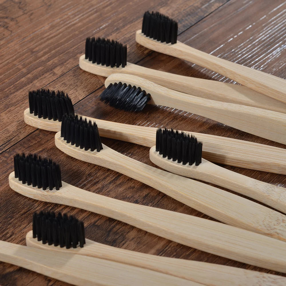 Kids Bamboo Toothbrush Set (10 Pack)