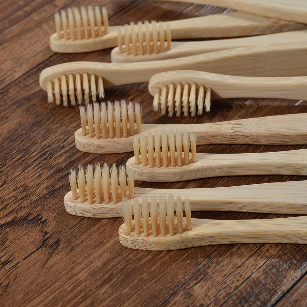 Kids Bamboo Toothbrush Set (10 Pack)