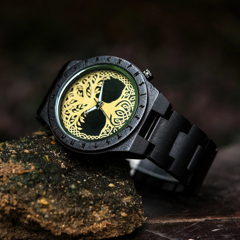 Ebony Compass Wooden Watch - BOBO BIRD