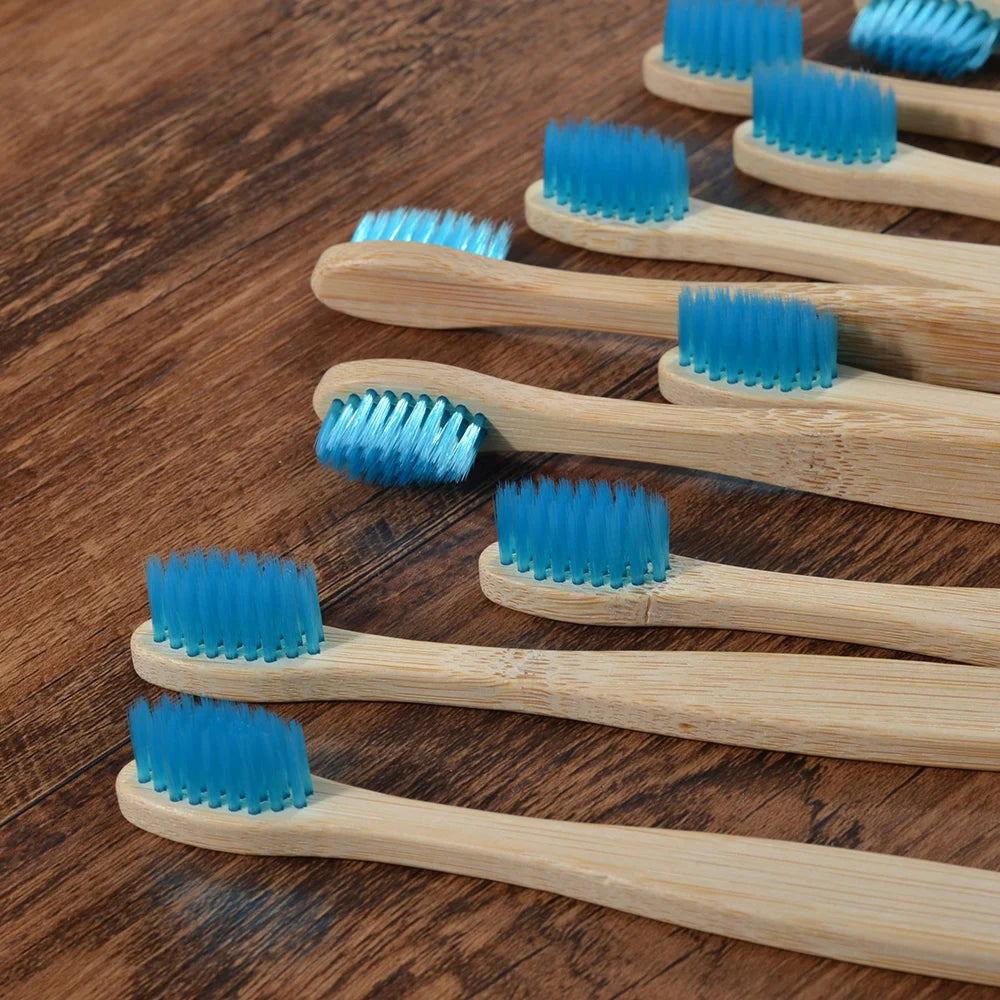 Kids Bamboo Toothbrush Set (10 Pack)