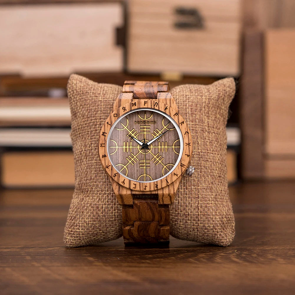 Ebony Compass Wooden Watch - BOBO BIRD