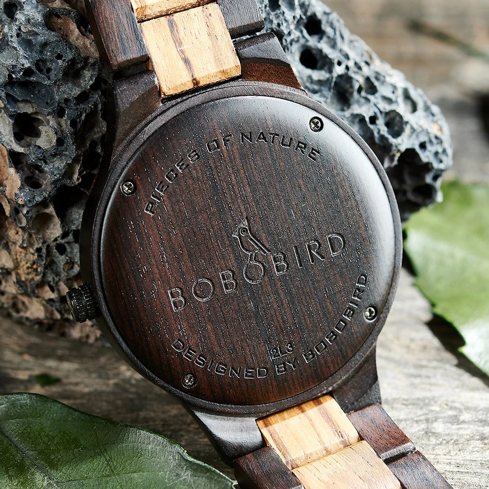 Leaf Dial Wooden Watch - BOBO BIRD