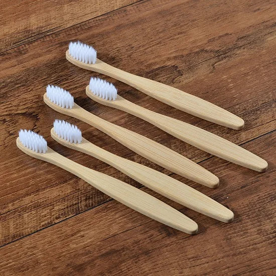 Kids Bamboo Toothbrush Set (10 Pack)