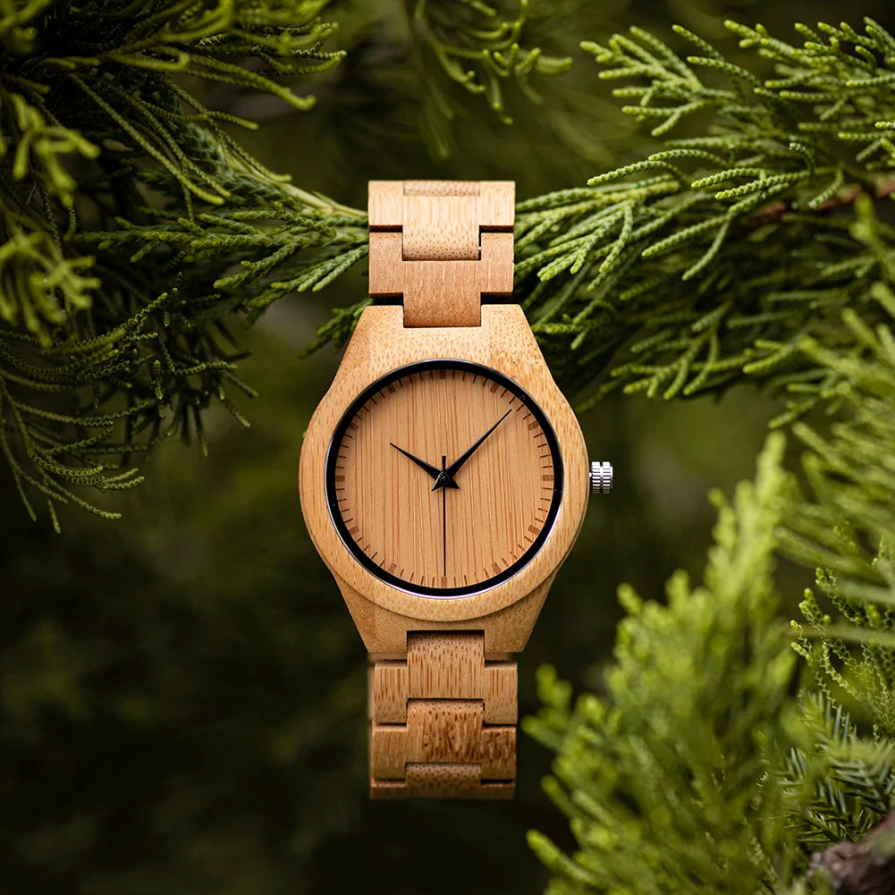 Minimalist Bamboo Quartz Watch - BOBO BIRD