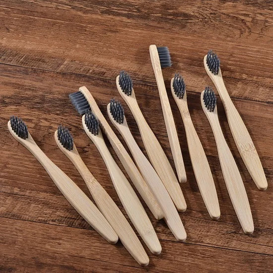 Kids Bamboo Toothbrush Set (10 Pack)