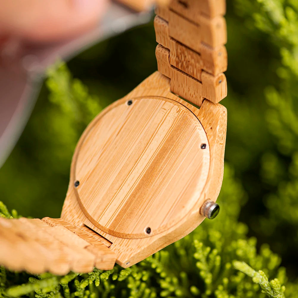 Minimalist Bamboo Quartz Watch - BOBO BIRD