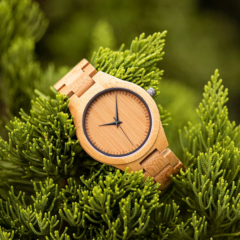 Minimalist Bamboo Quartz Watch - BOBO BIRD
