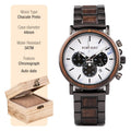 Luxury Wooden Chronograph Watch - BOBO BIRD