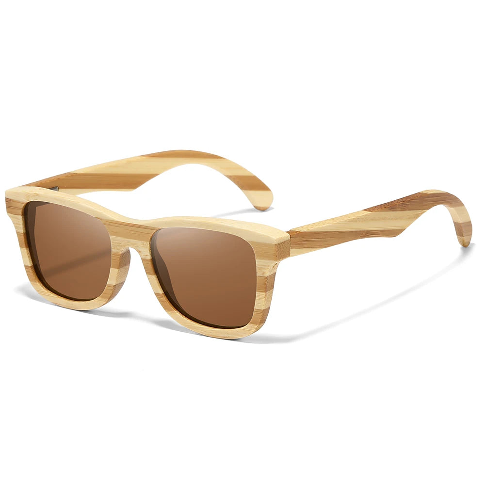 Polarized Natural Zebra Bamboo Sunglasses