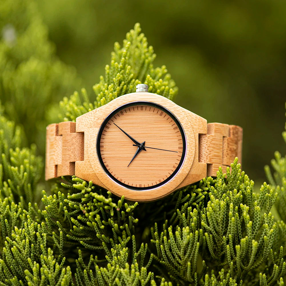 Minimalist Bamboo Quartz Watch - BOBO BIRD