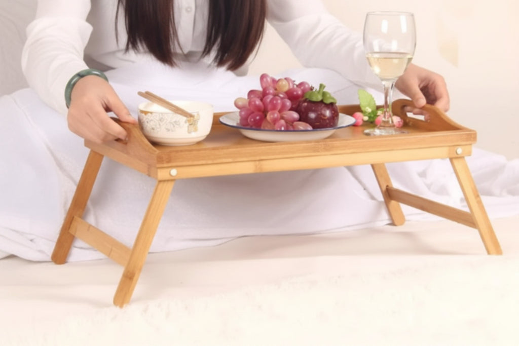 Folding Bamboo Breakfast Tray - 50cm