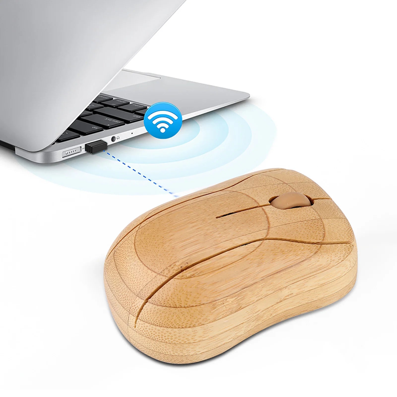 2.4GHz Bamboo Wireless Optical Mouse