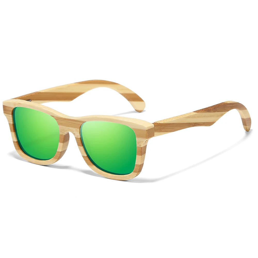 Polarized Natural Zebra Bamboo Sunglasses