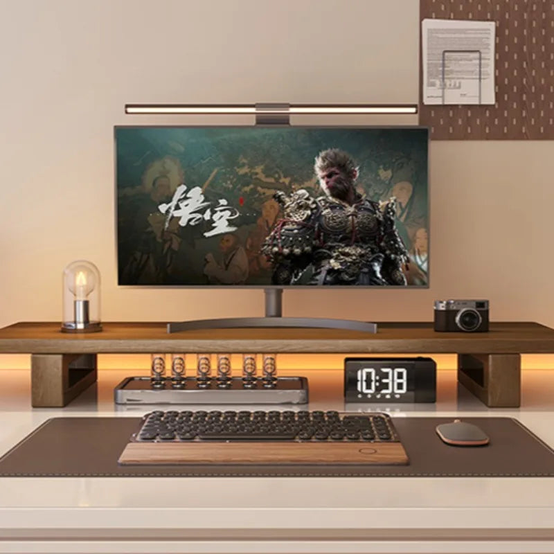 Solid Wood Monitor Riser & Storage Shelf