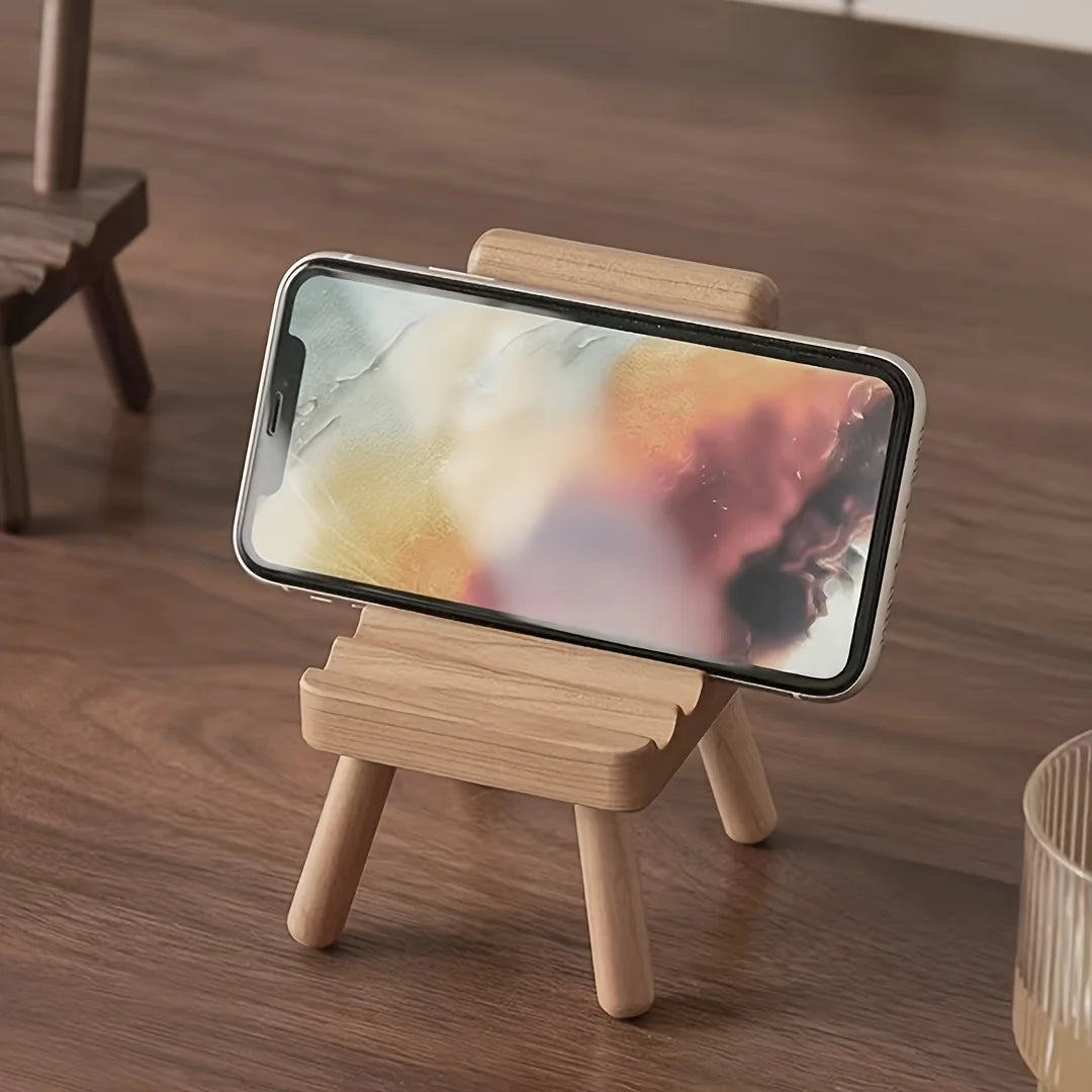 Wooden Chair Phone Stand