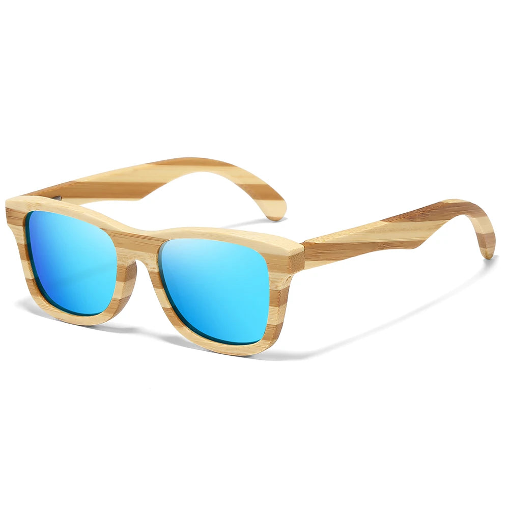 Polarized Natural Zebra Bamboo Sunglasses