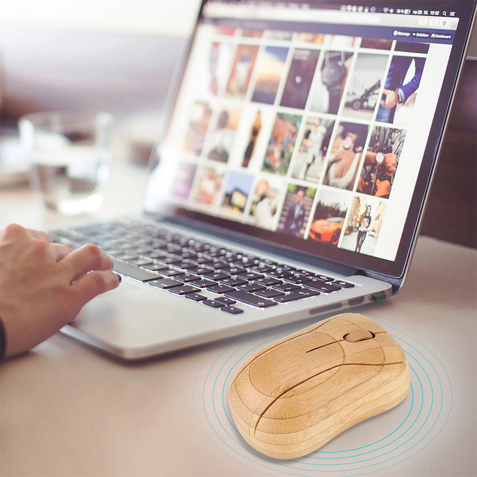 2.4GHz Bamboo Wireless Optical Mouse