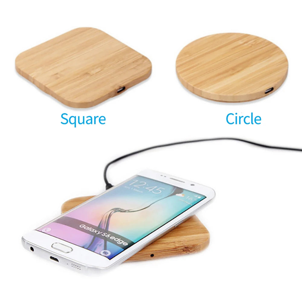 Wooden Magnetic Wireless Charger Pad – Minimalist Fast Charging Station