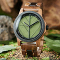 Leaf Dial Wooden Watch - BOBO BIRD