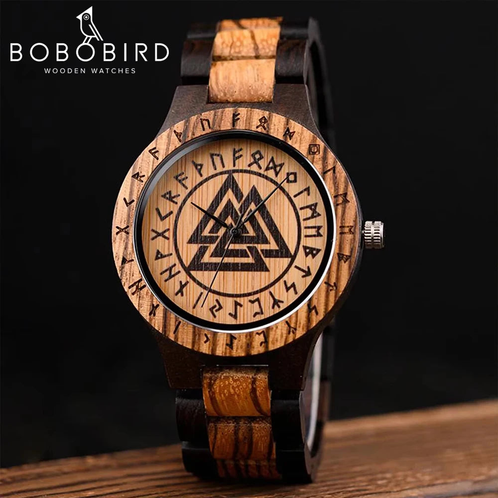 Ebony Compass Wooden Watch - BOBO BIRD