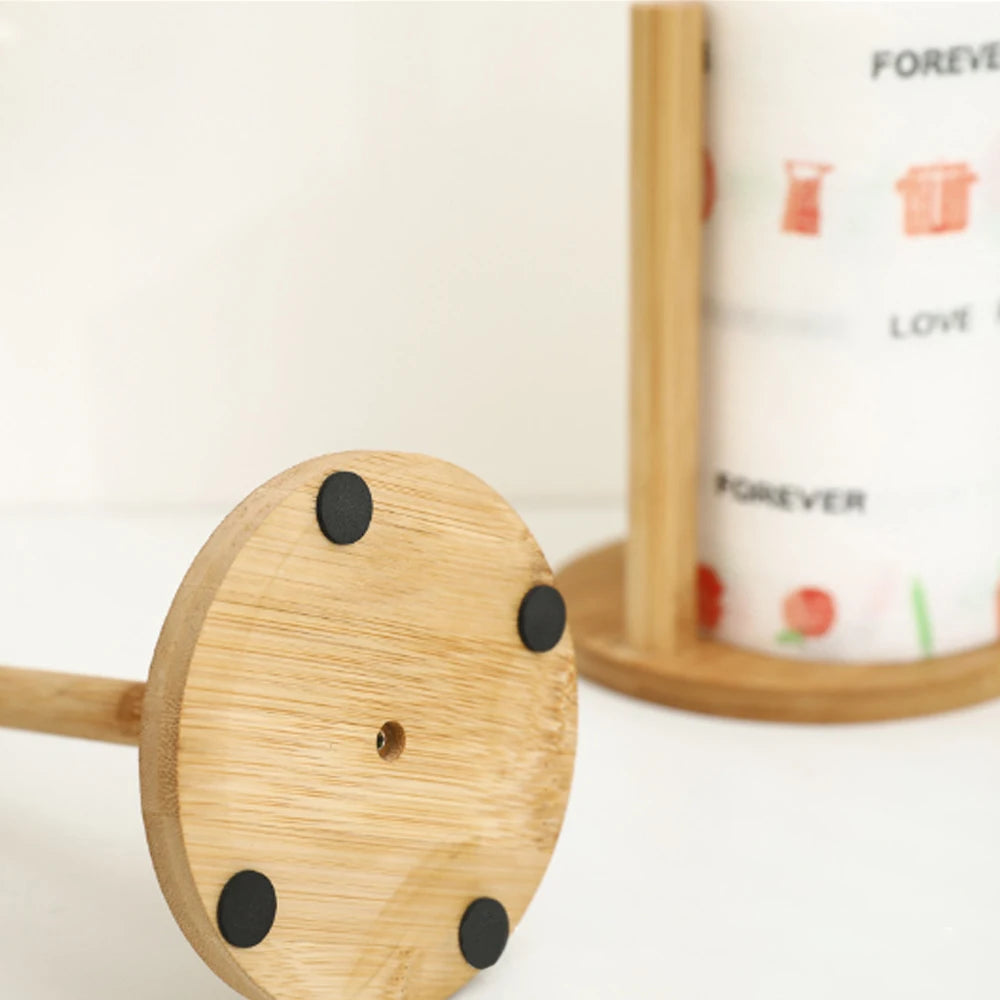 Elegant Bamboo Countertop Paper Holder
