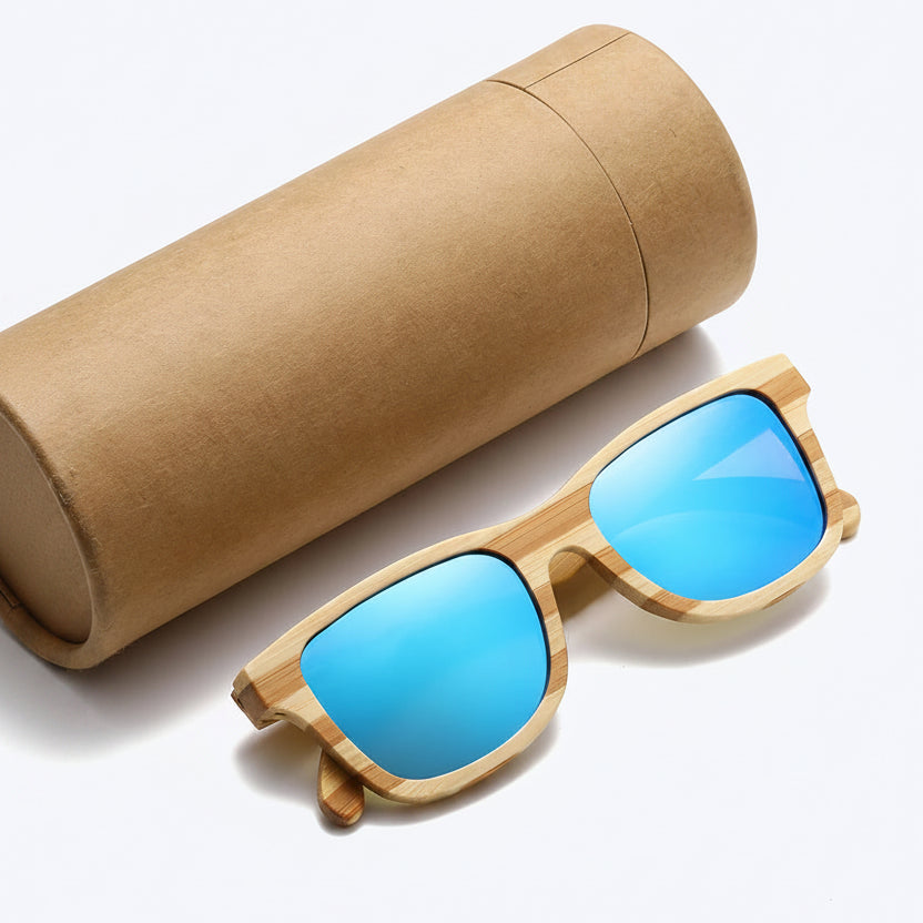 Polarized Natural Zebra Bamboo Sunglasses