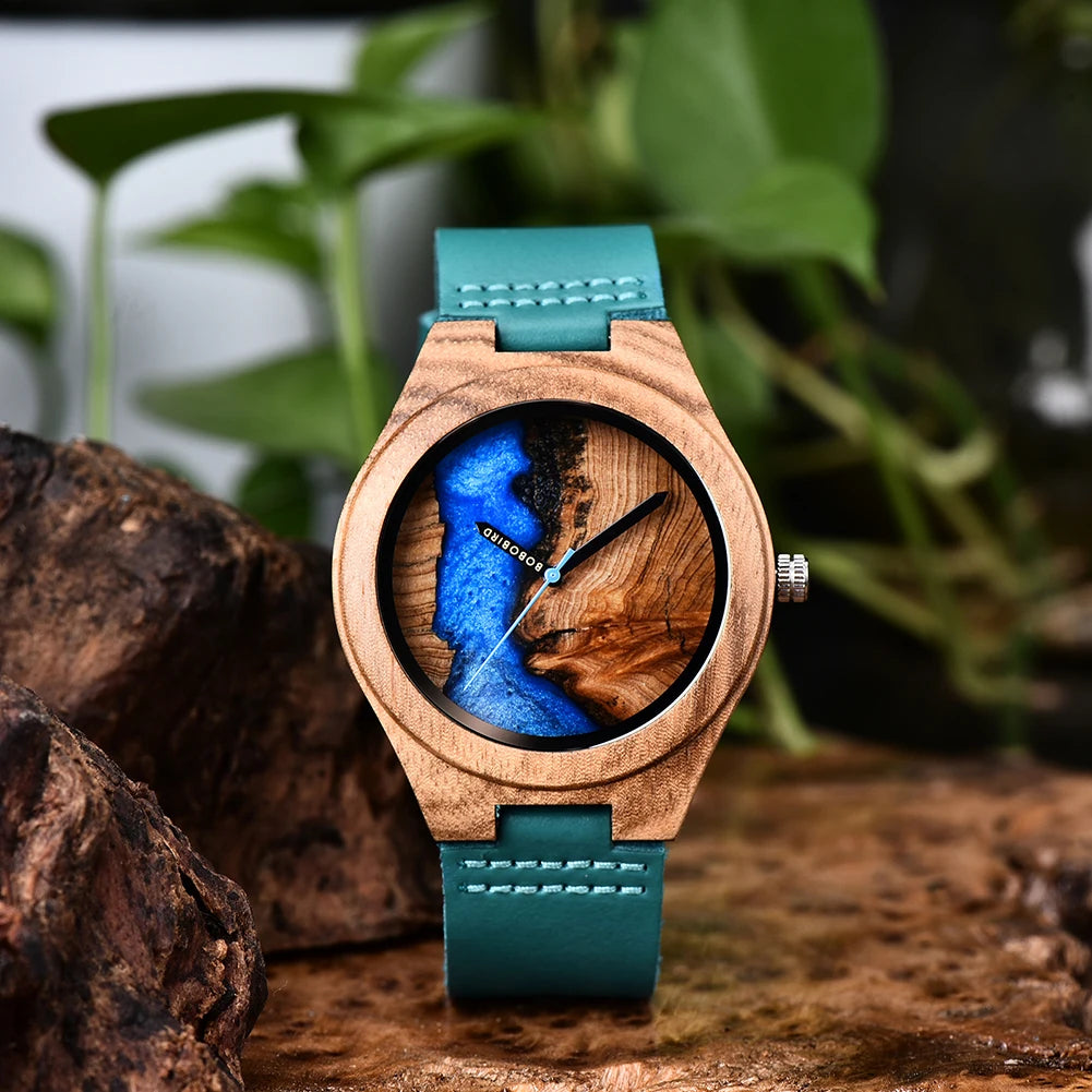 Laser Dial Camouflaged Wooden Watch - BOBO BIRD