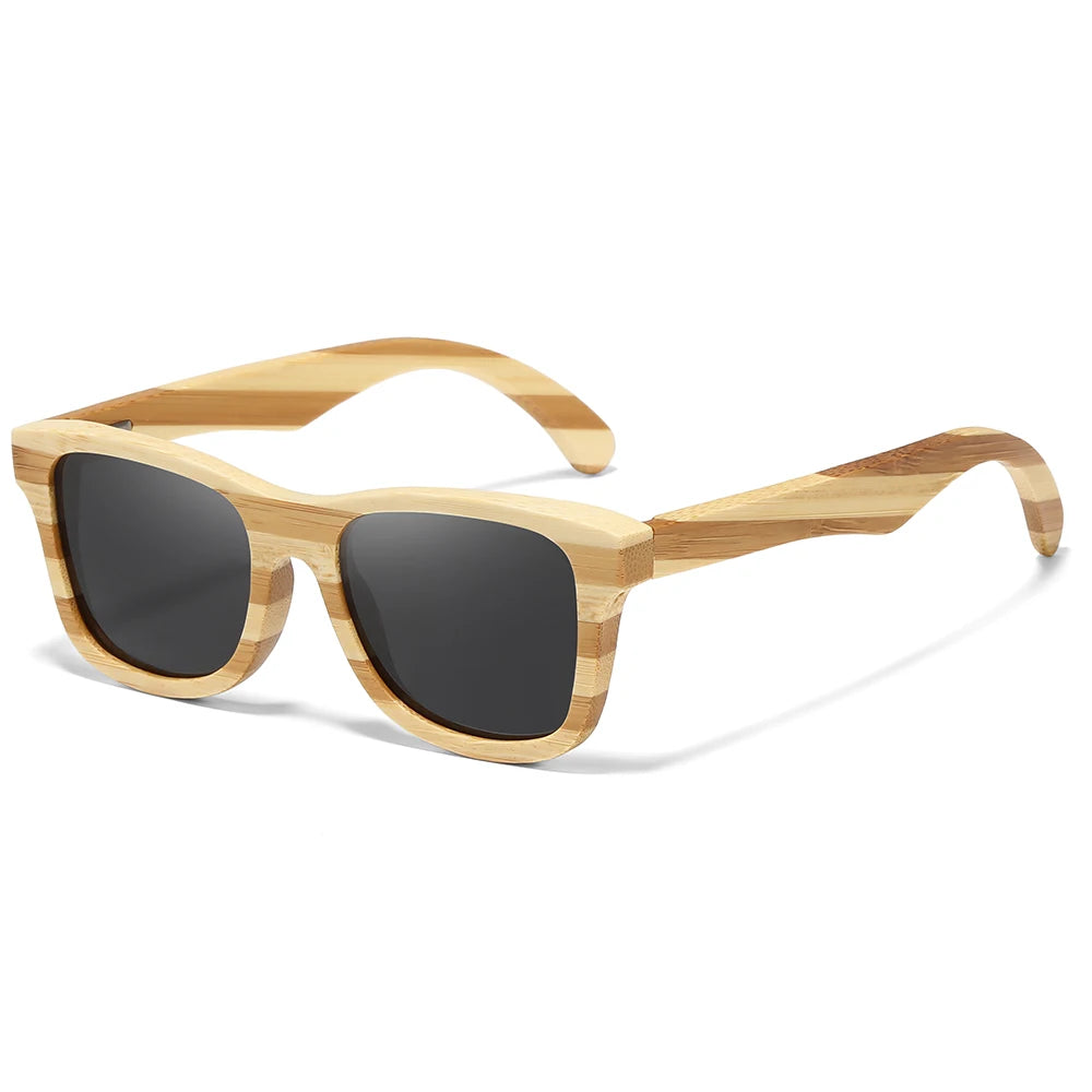 Polarized Natural Zebra Bamboo Sunglasses