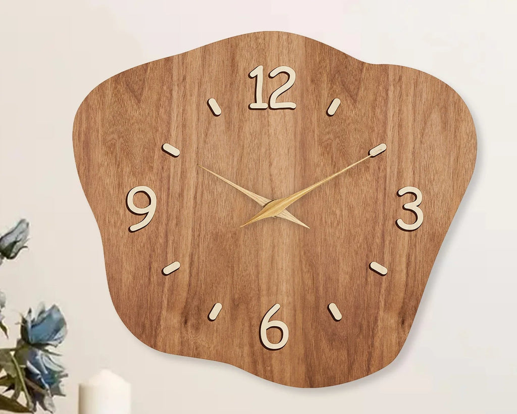 French-Style Vintage Wooden Wall Clock