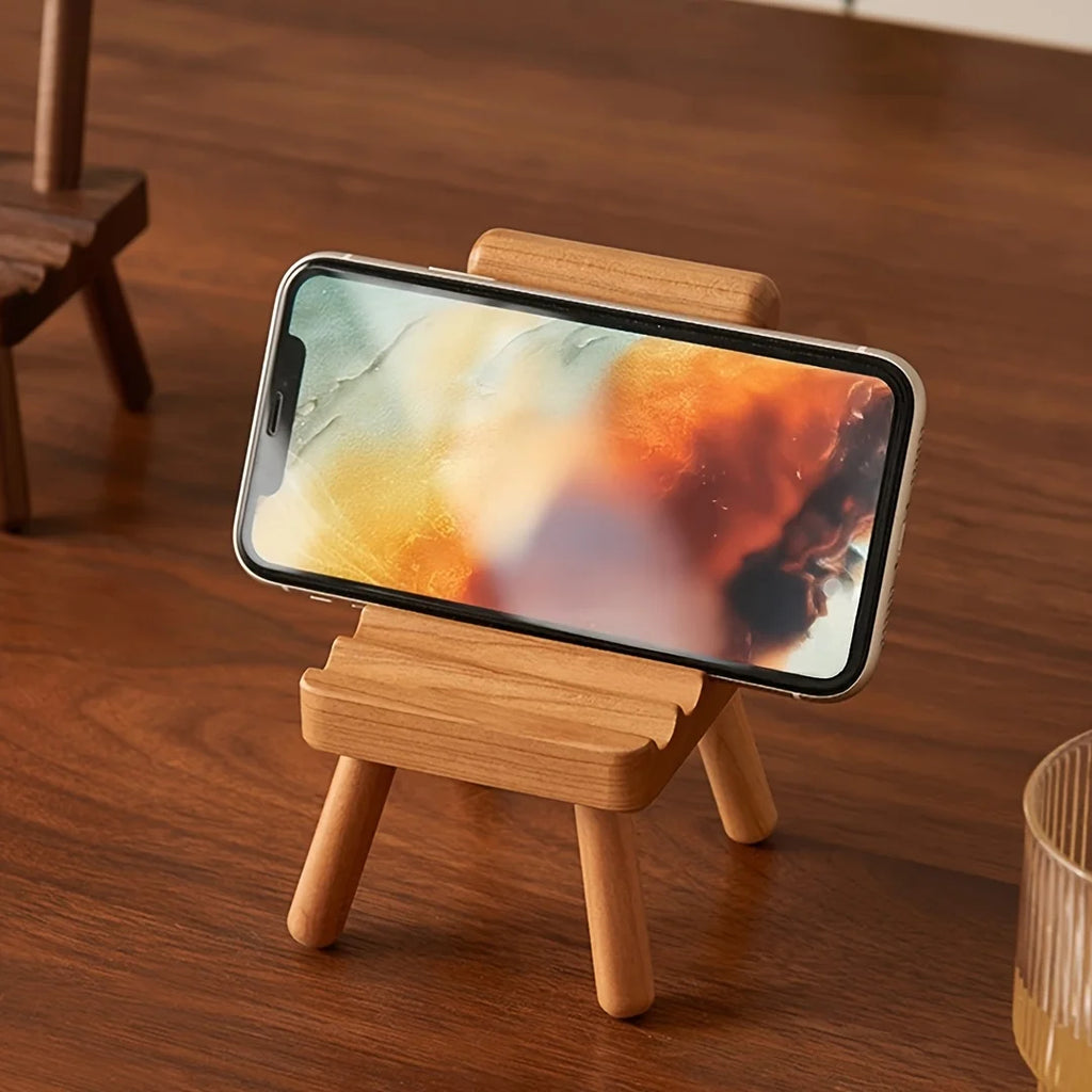 Wooden Chair Phone Stand