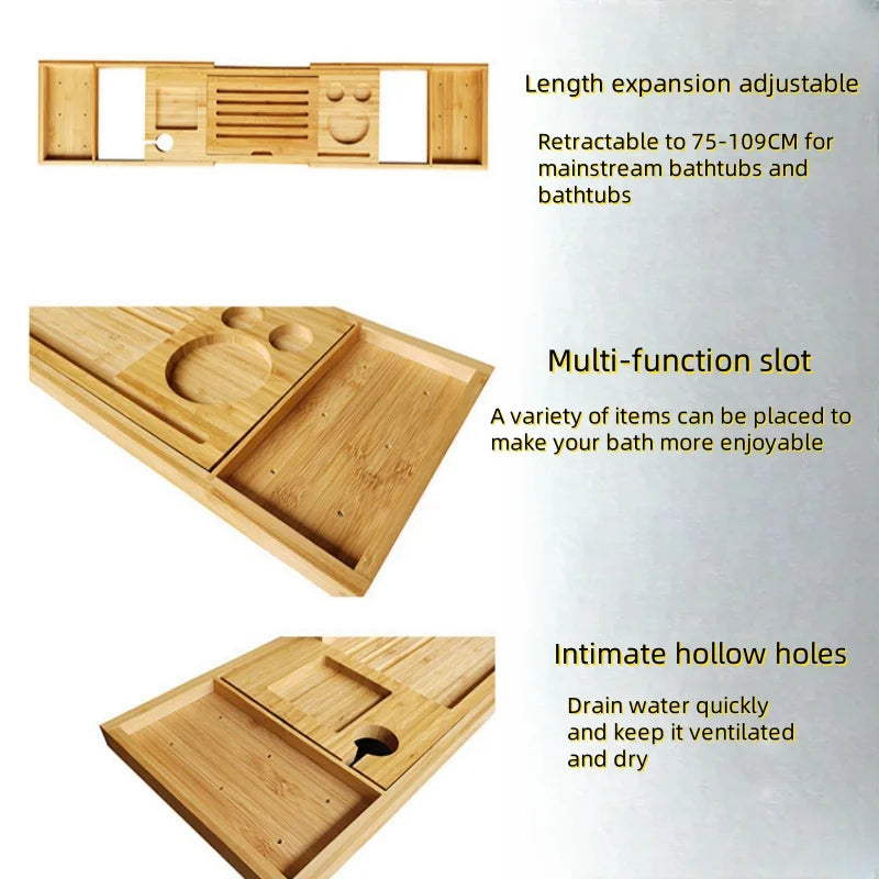 Adjustable Bamboo Bath Caddy