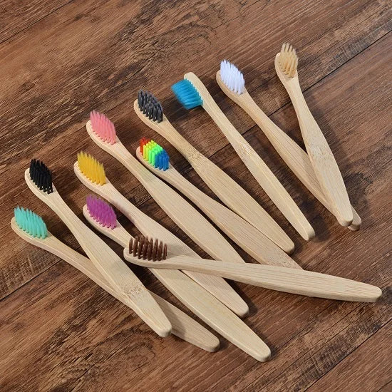 Kids Bamboo Toothbrush Set (10 Pack)