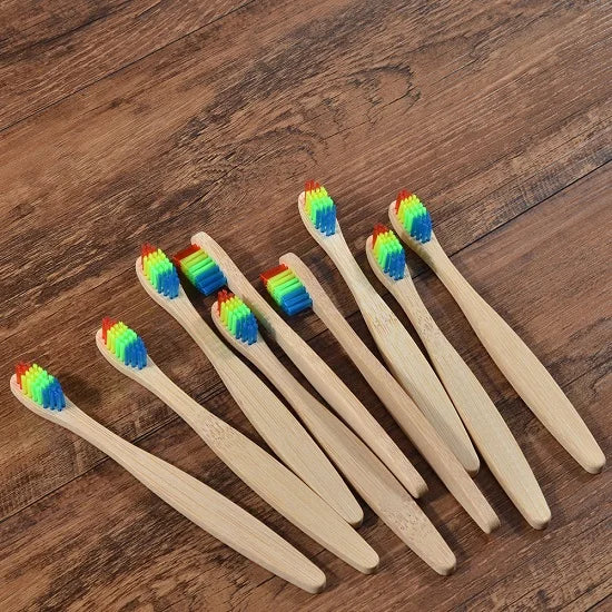 Kids Bamboo Toothbrush Set (10 Pack)