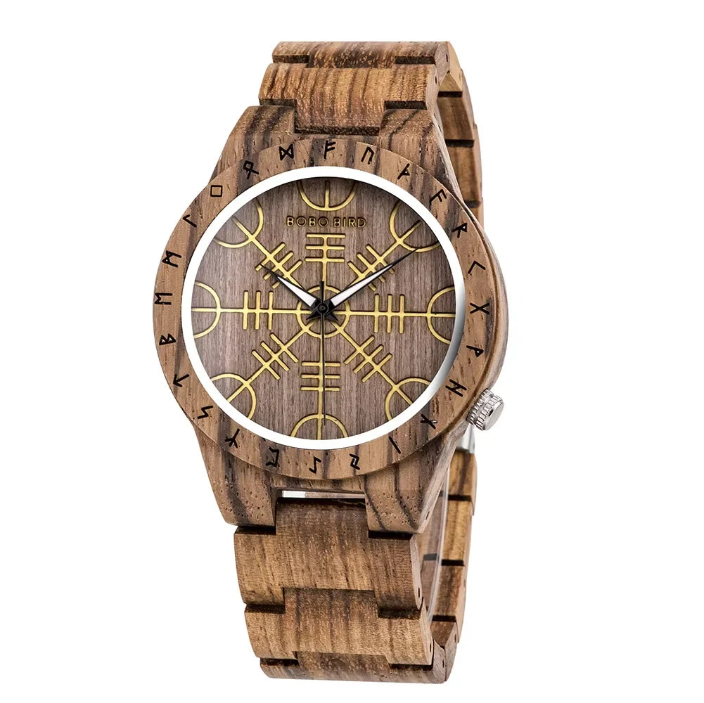 Ebony Compass Wooden Watch - BOBO BIRD