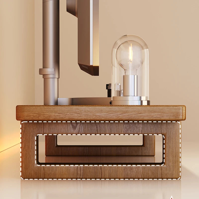 Solid Wood Monitor Riser & Storage Shelf